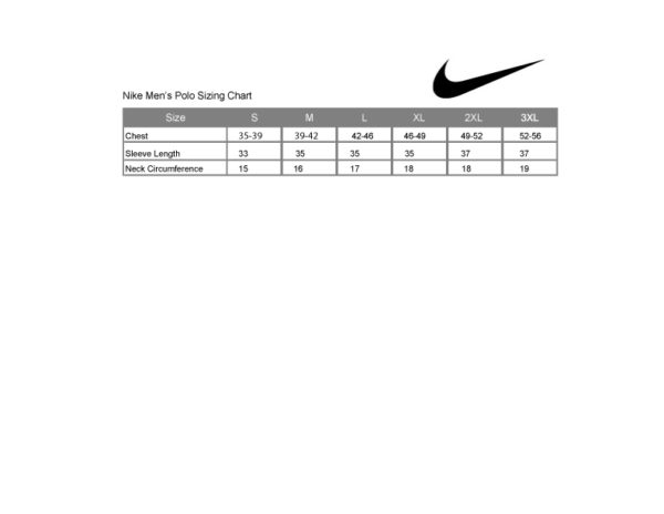 Nike Men’s Polo Sizing Chart – EMI Corporate Apparel